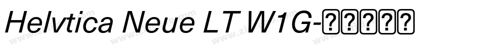 Helvtica Neue LT W1G字体转换